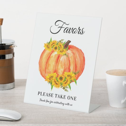 Pumpkin Lieblings-Dusche für Hochzeitskinder Sockelschild (In SItu)