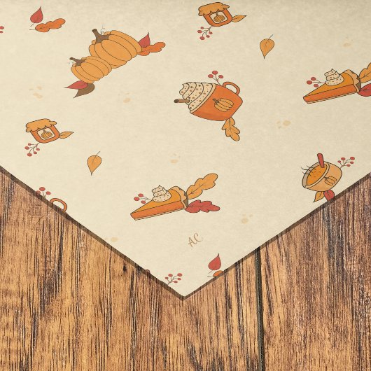 Pumpkin liebt Food Art Muster Fall Gewebe Papier