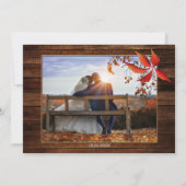 Pumpkin Lights Fall Foto Hochzeit Danke Karte (Rückseite)