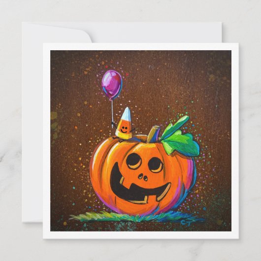 Pumpkin & Lil Candy Corn - Mini Print (Vorderseite)