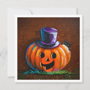 Pumpkin & Lil Kitty - Mini Print