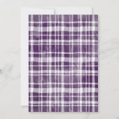 Pumpkin Lila Blume Kinderdusche Dankeskarte (Rückseite)