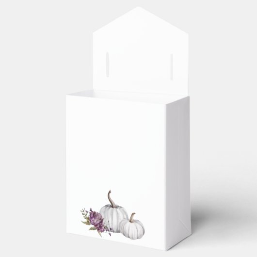 Pumpkin Lila Floral Baby Dusche Geschenkschachtel (Geöffnet)