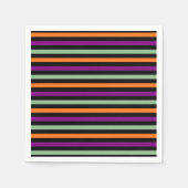 Pumpkin, Lila, grün und schwarz H. Streifen Papier Serviette (Vorderseite)