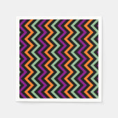 Pumpkin, Lila, grün und schwarz V. Zickzack Papier Serviette (Vorderseite)