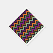 Pumpkin, Lila, grün und schwarz V. Zickzack Papier Serviette (Ecke)