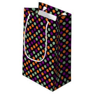 Pumpkin, Lila, grüne und schwarze Polka-Punkte Kleine Geschenktüte