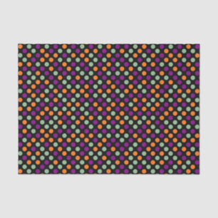 Pumpkin, Lila, grüne und schwarze Polka-Punkte Seidenpapier