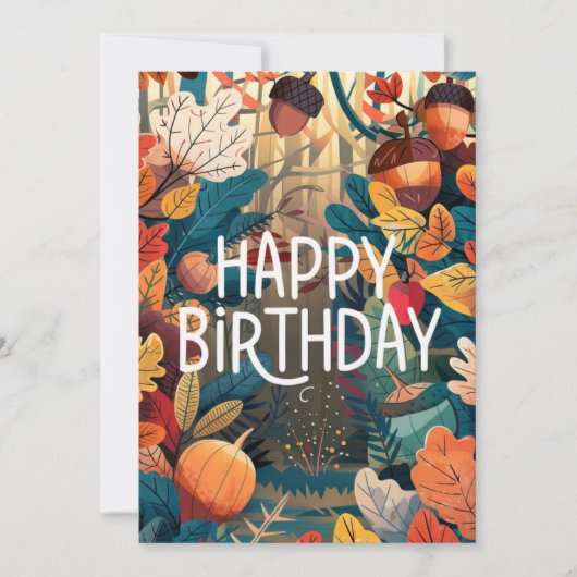 Pumpkin Little gemütlichen Herbst Fall Happy Birth Karte (Vorderseite)