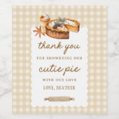 Pumpkin Little Süsse Pie Baby Dusche Gefallen Weinetikett (Einzelnes Label)