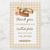 Pumpkin Little Süsse Pie Baby Dusche Gefallen Weinetikett (Einzelnes Label)