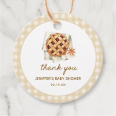 Pumpkin Little Süsse Pie Baby Dusche Vielen Dank Geschenkanhänger (Vorderseite)