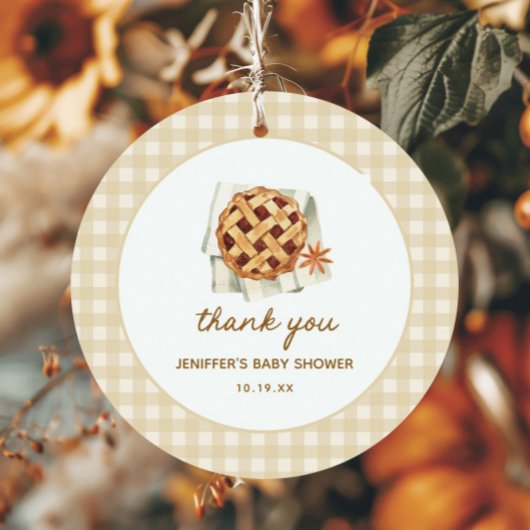 Pumpkin Little Süsse Pie Baby Dusche Vielen Dank Geschenkanhänger