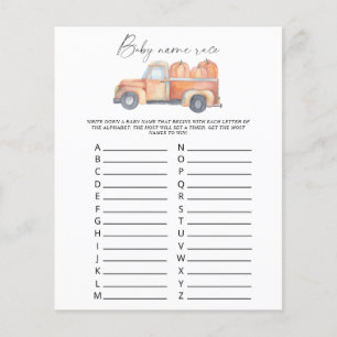 Pumpkin-LKW - Baby-Name-Rennen