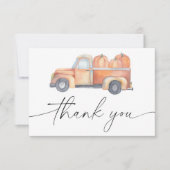 Pumpkin LKW Dankeschön Karte (Vorderseite)