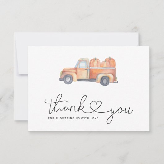 Pumpkin LKW Dankeschön Karte (Vorderseite)