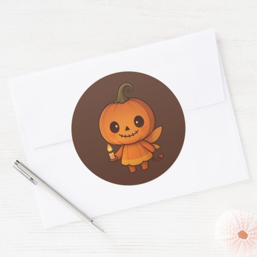 Pumpkin Lmiles Runder Aufkleber (Umschlag)