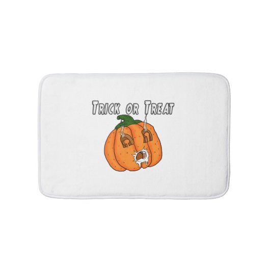 Pumpkin lustig freche Geschenktrank Halloween Badematte (Vorderseite)