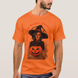 Pumpkin Magic, Skeletton Chic - Halloween Hexe T-Shirt