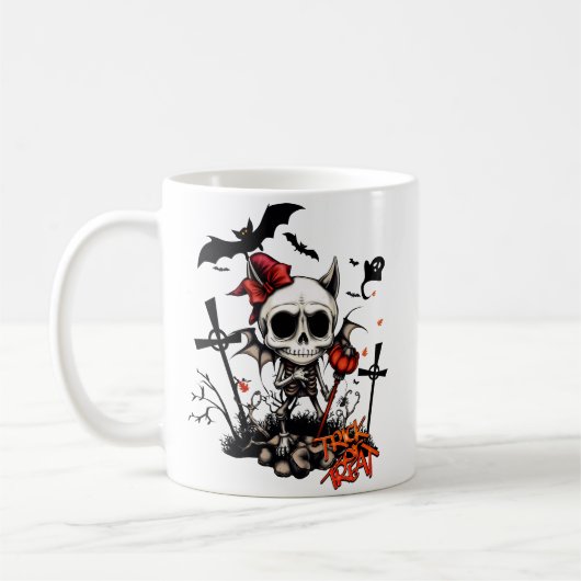 Pumpkin Magic und Knochen Spaß. Kaffeetasse (Links)