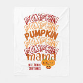 PUMPKIN MAMA Anpassbarer Erntedank Fleecedecke (Vorderseite)
