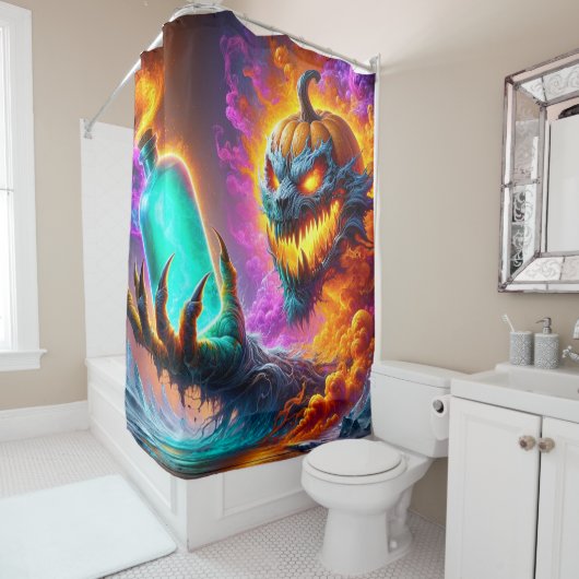 Pumpkin Man Art Duschvorhang (Beispiel)