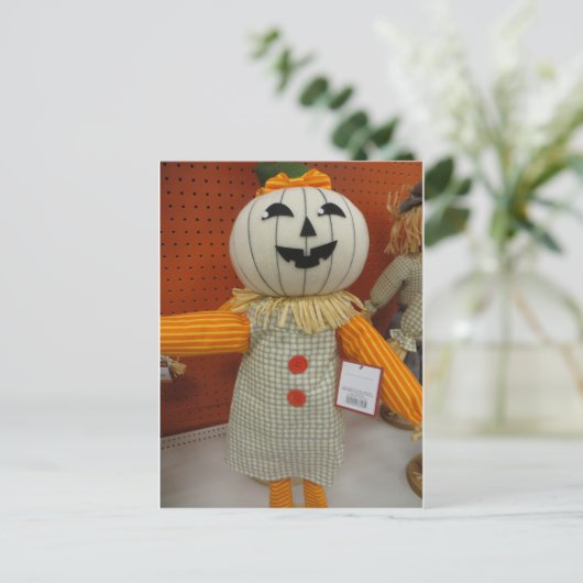Pumpkin Man Postkarte (Stehend Vorderseite)