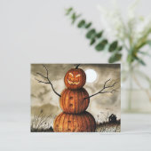 Pumpkin Man Postkarte (Stehend Vorderseite)