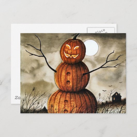 Pumpkin Man Postkarte (Vorne/Hinten)