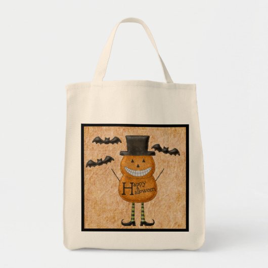 Pumpkin Man Trick oder Treat Bag Tragetasche (Vorne)