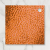 Pumpkin Mandarine Imitate Leather Geschenkanhänger (Rückseite)