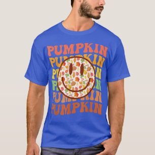 Pumpkin Maple Blätter Blume Herbst Retro Groo T-Shirt