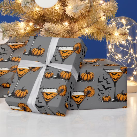 Pumpkin Martini Geschenkpapier (Feiertage)