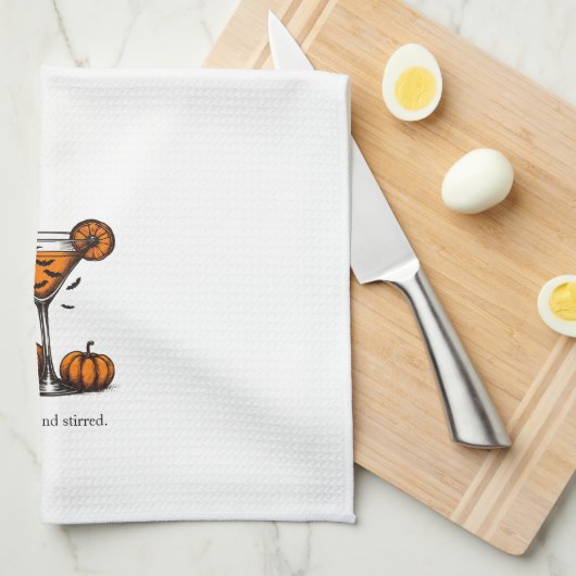 Pumpkin Martini Geschirrtuch (Viertel Falte)