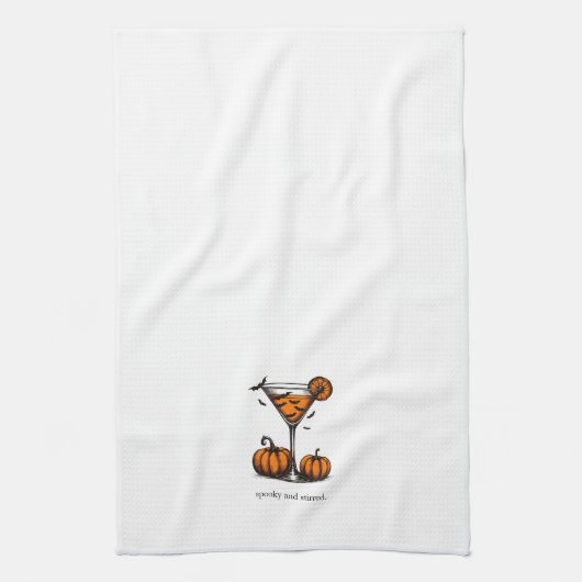 Pumpkin Martini Geschirrtuch (Vertikal)