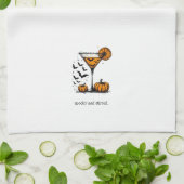 Pumpkin Martini Geschirrtuch (Gefaltet)
