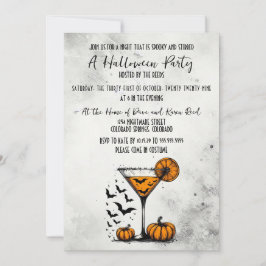 Pumpkin Martini-Halloween-Party Einladung