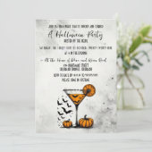 Pumpkin Martini-Halloween-Party Einladung (Stehend Vorderseite)