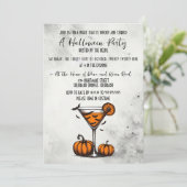 Pumpkin Martini-Halloween-Party Einladung (Stehend Vorderseite)