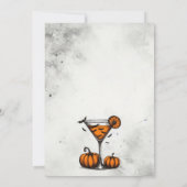 Pumpkin Martini-Halloween-Party Einladung (Rückseite)