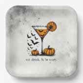 Pumpkin Martini Pappteller (Vorderseite)