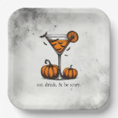 Pumpkin Martini Pappteller (Vorderseite)