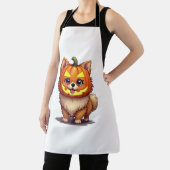 Pumpkin Mask Spitz Dog Schürze (InSitu)