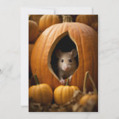 Pumpkin-Maus Einladung (Vorderseite)