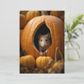 Pumpkin-Maus Einladung (Stehend Vorderseite)