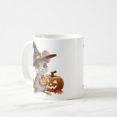Pumpkin Maus Halloween niedliches Design Kaffeetasse (Vorderseite Links)