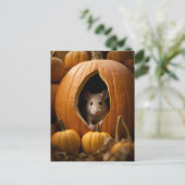 Pumpkin-Maus Postkarte (Stehend Vorderseite)