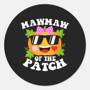 Pumpkin Mawmaw der Patch Fun Halloween Familie Runder Aufkleber