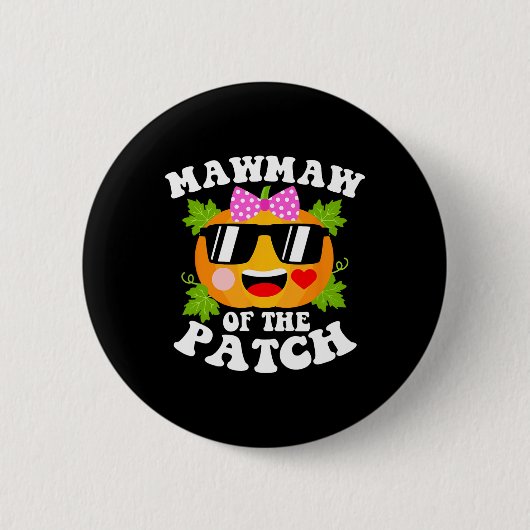Pumpkin Mawmaw vom Patch Funny Halloween Familie Button (Vorderseite)