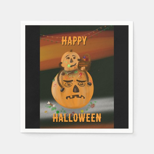 Pumpkin Mess Halloween Napkins Serviette (Vorderseite)
